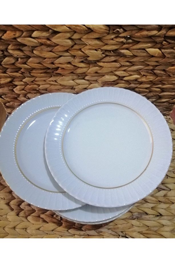 MORMAVİ  PORSELEN MAT YALDIZLI 6 ADET 24 CM SERVİS TABAK - 3