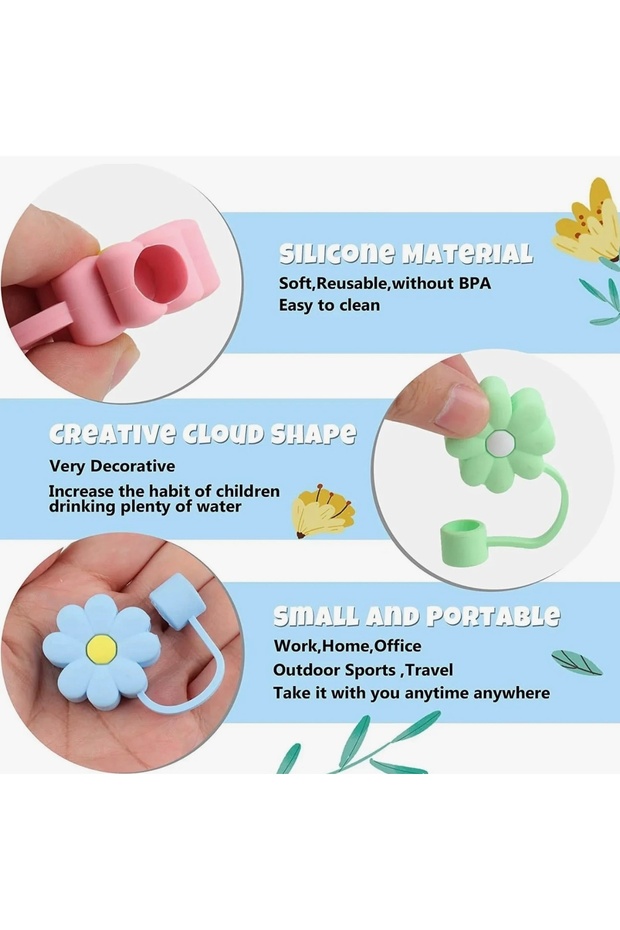 2 Adet 10mm Quencher Için Pipet Tıpası Çiçekli Pipet Kapağı Quencher Pipet Tıpa - 5