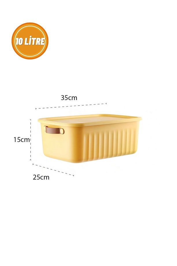 10 Litre Kapaklı Çok Amaçlı Saklama ve Düzenleme Kutusu - 2
