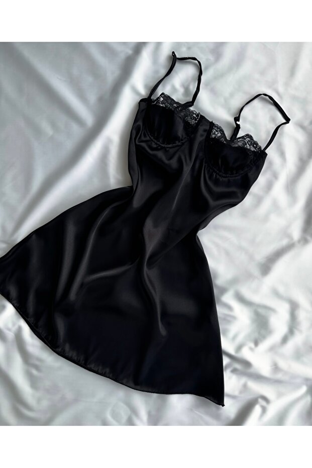 SATEN GECELİK (MİNİ ELBİSE) - 2