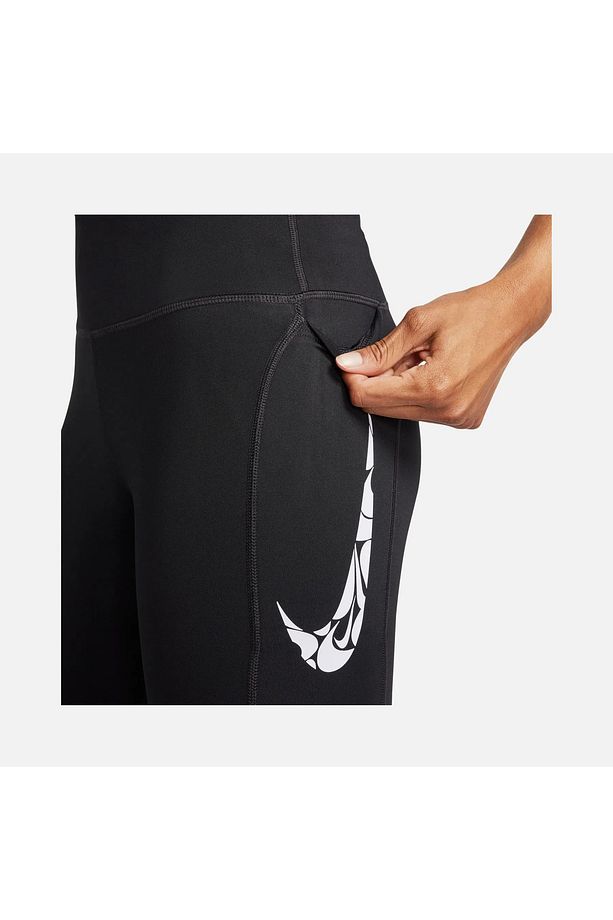 Dri-fit Fast Printed Swoosh Logo Hbr Mid-rise 7/8 Running Kadın Spor Koşu Antrenman Taytı - 8