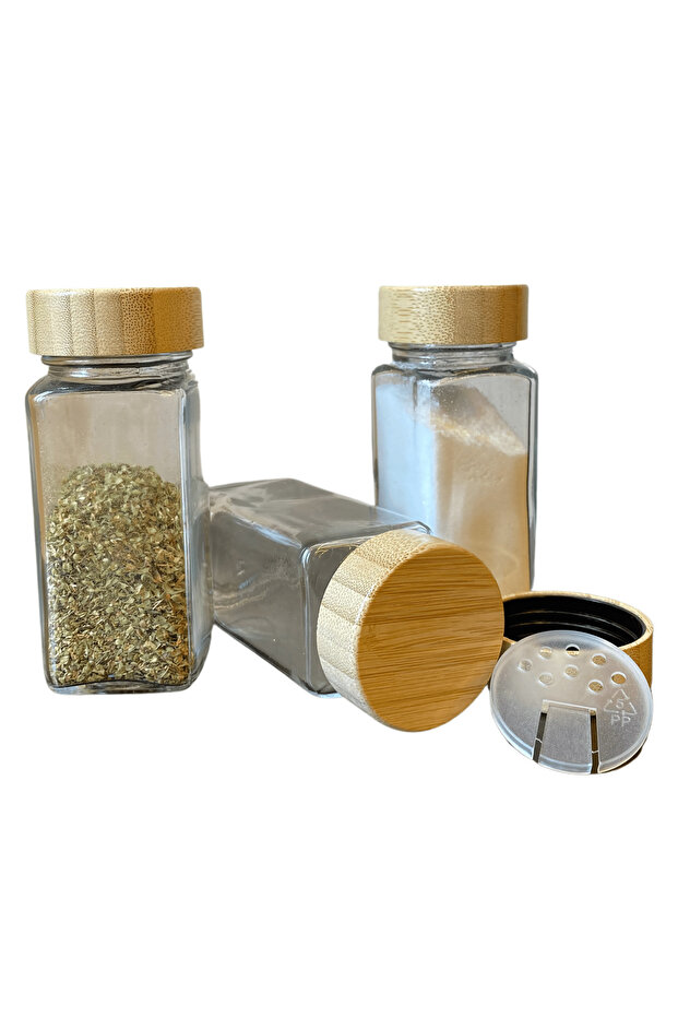 Bamboo Spice Rack, Bamboo Salt Rack (Set of 2) - 3