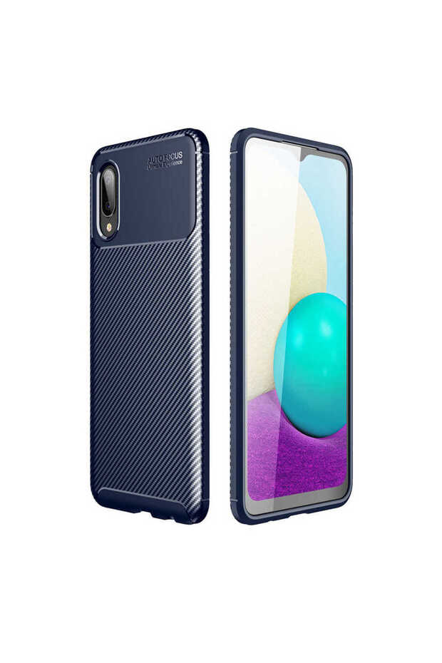 Case for Samsung Galaxy A02 Case Carbon Fiber Look Ultra Thin Lux Autofocus Cover