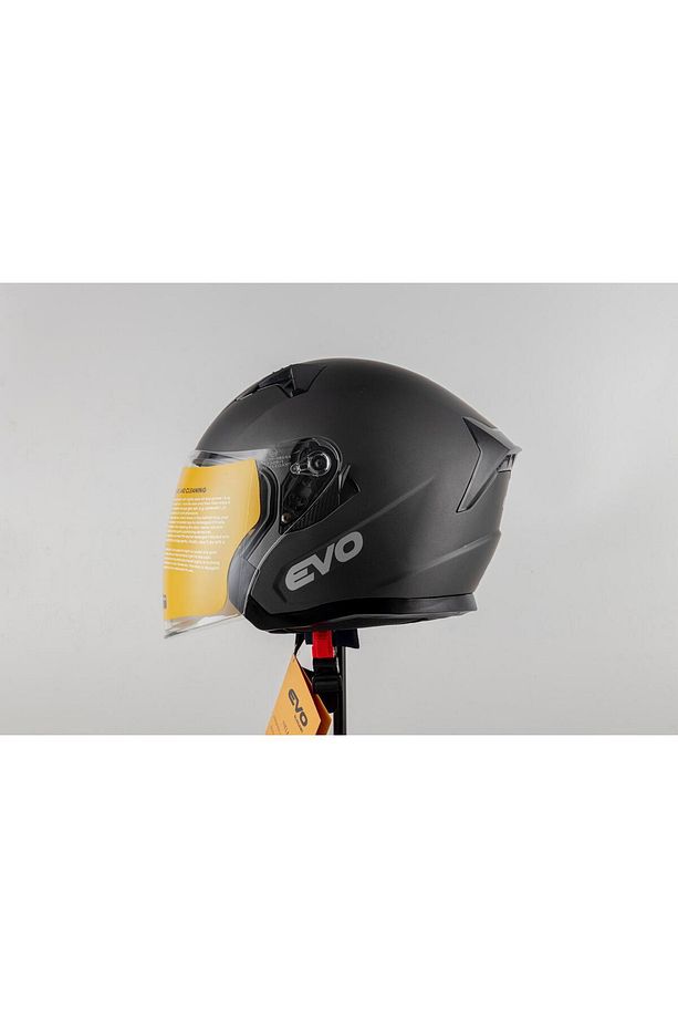 ÇENESİZ YARIM KASK VİZÖRLÜ MAT GRİ- S - 2