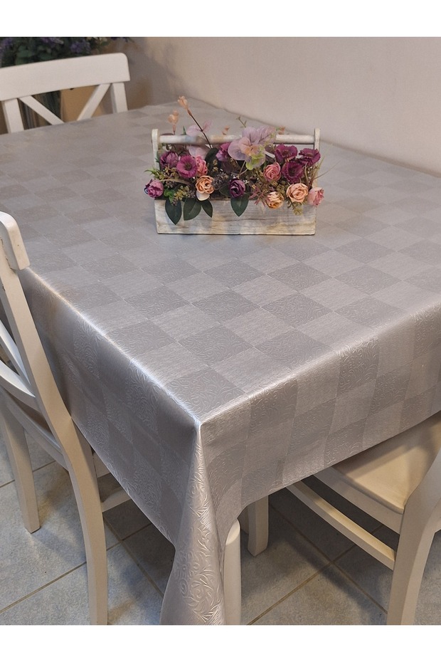 Patterned Erasable Tablecloth (Silver) - 2