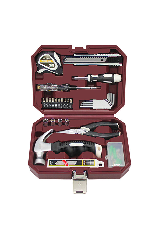 مجموعة أدوات مكونة من 9 قطع، مجموعة مفكات براغي ومطرقة متعددة الأغراض - 1