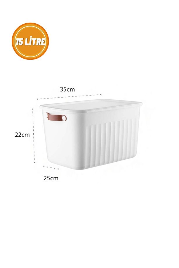 15 Litre Kapaklı Çok Amaçlı Saklama ve Düzenleme Kutusu - 2