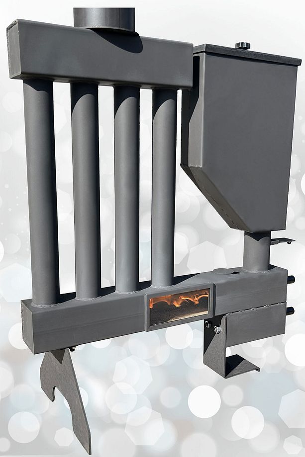 Pelet Sobası Petekli Pelet Soba Camlı Şömine Soba Stove Füze Roket - 3