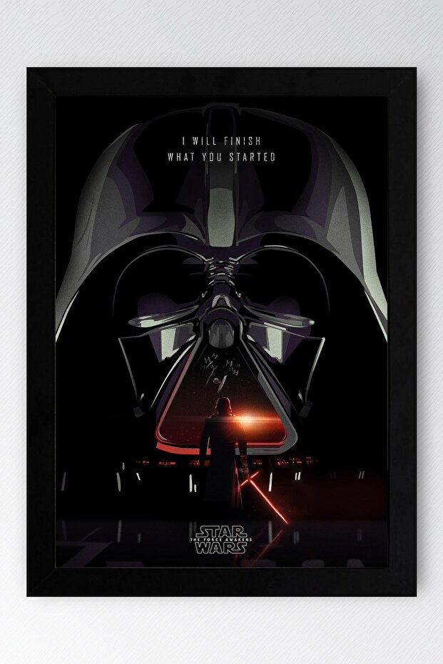 Star Wars Darth Vader Çerçeveli Tablo - Uzay Savaşları Fim Posteri Tablo - 1