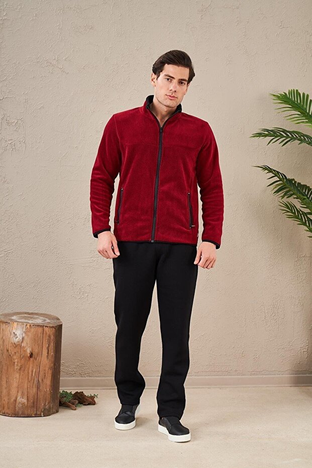 Pjs 23714 Erkek Fermuarlı Polar Eşofman Takım - 3