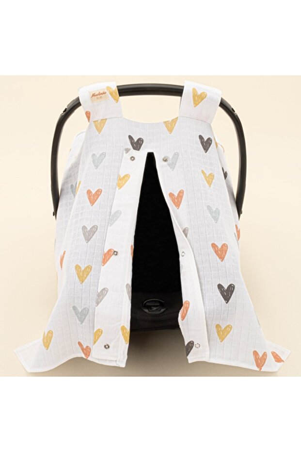 Stroller Cover - Single Sided - Hearts