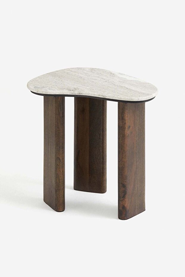 Marble-top side table
