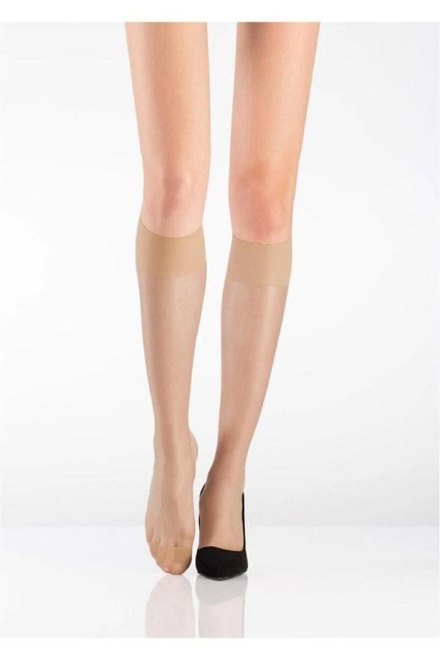 Italiana 9423 Women's 15 Denim Knee High Socks Thin Shiny