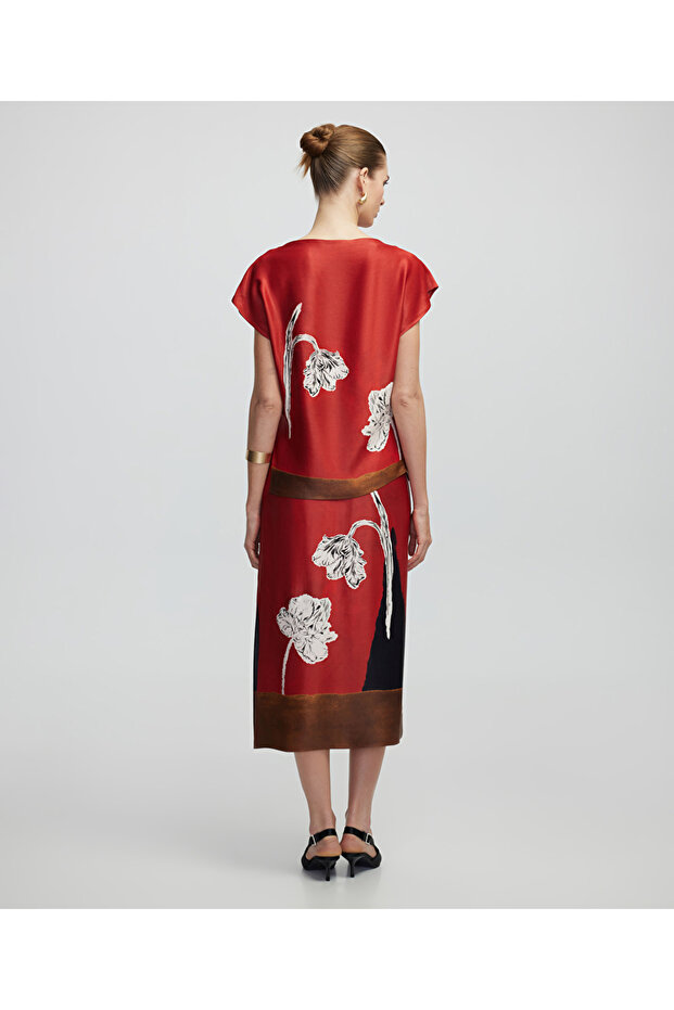 Çiçek desen bluz - 7