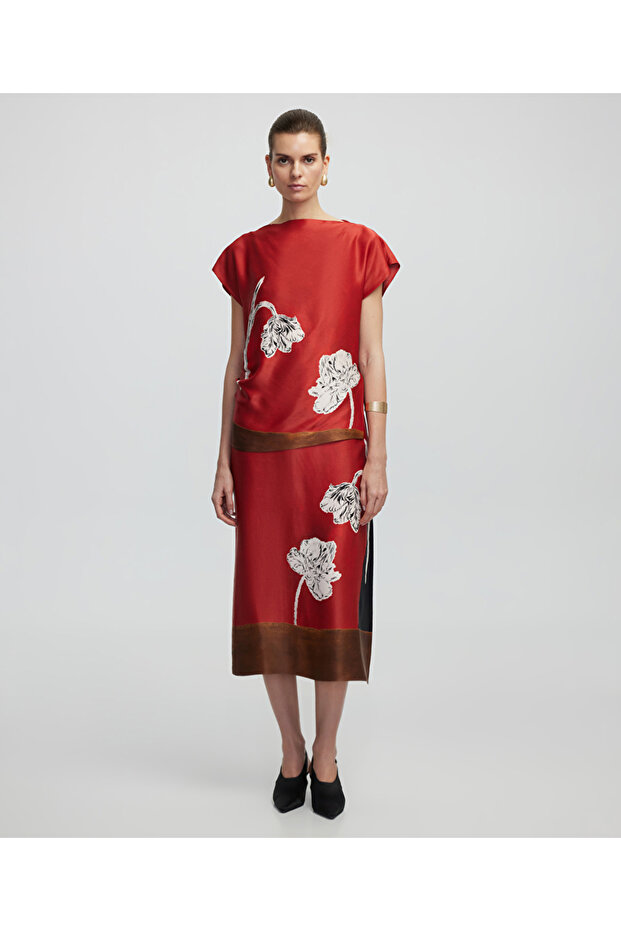 Çiçek desen bluz - 1