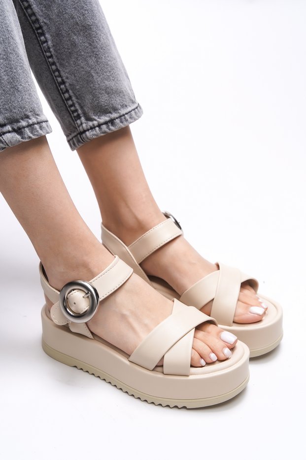 Clartrana Women's Sandals 001274 Beige