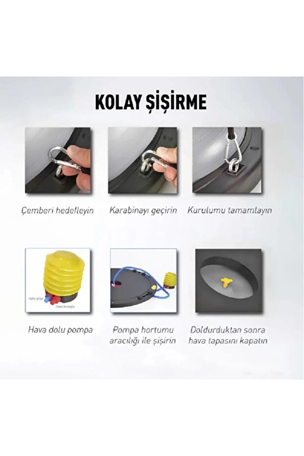 Bosuball Denge Topu Mavi, 60 Cm Pompa Hediyeli - 5