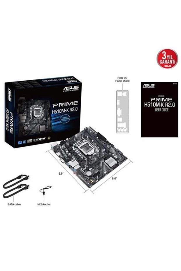 Prıme H510m-k R2.0 Ddr4 Hdmı Pcıe 16x V4.0 1200p V2 Matx - 7