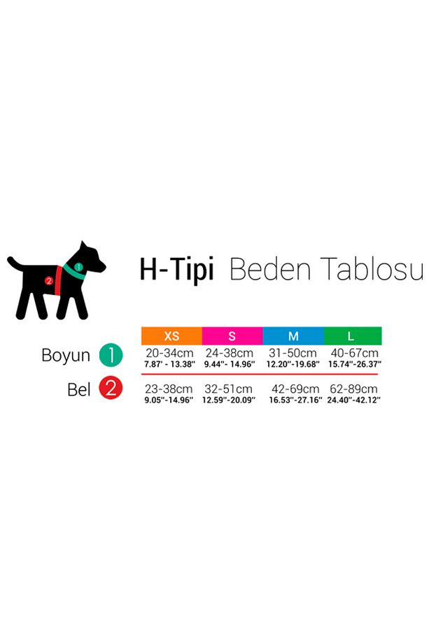 Rainbow H-Tipi Göğüs Boyun Tasması ve Sevk Kayışı Seti 3ü1 Arada - 5