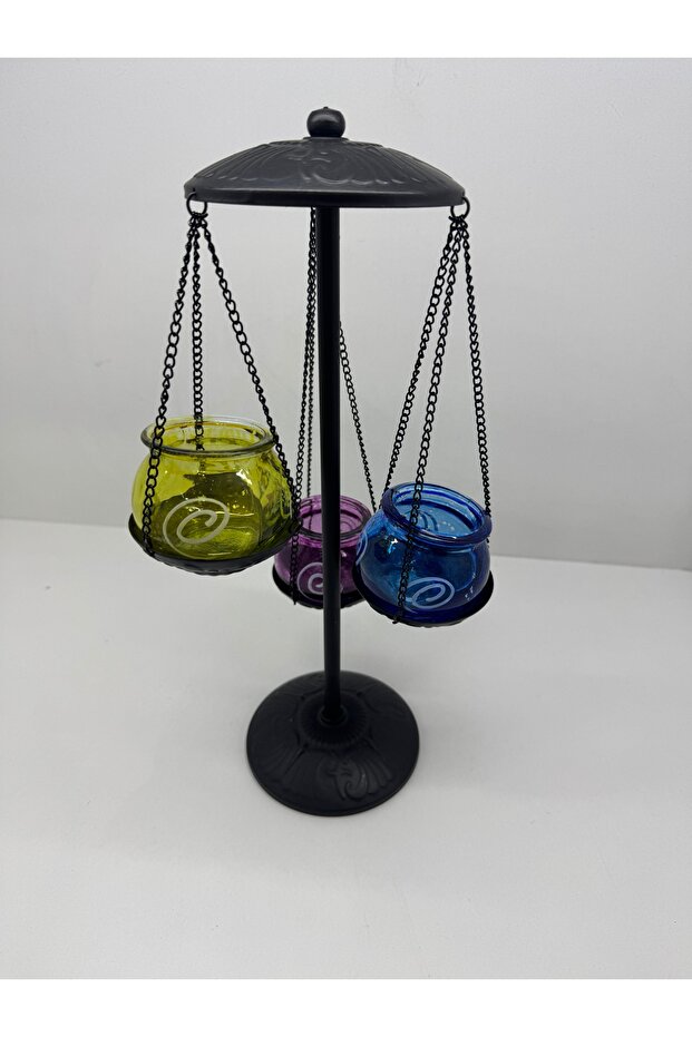 Şamdan- mumluk 3 lü - 2