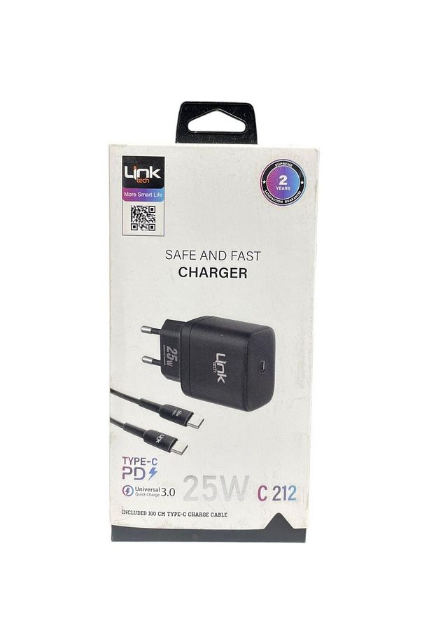 Link Tech C212 25w Pd Type-c To Type-c Kablolu Hızlı Şarj Aleti Set - 2