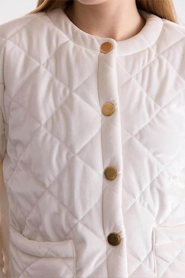 Eldon Kapitone Çıtçıtlı Premium Mont - 6