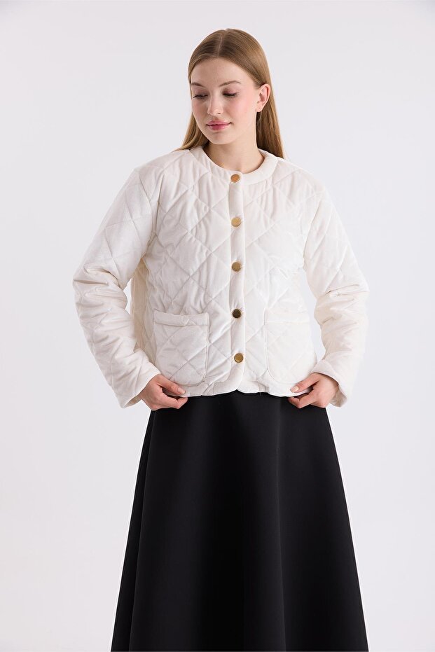 Eldon Kapitone Çıtçıtlı Premium Mont - 3