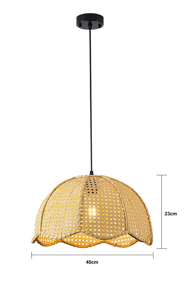 Alvise Tekli Hazeran Model Rattan Modern Tasarım Oturma Odası Avize - 3