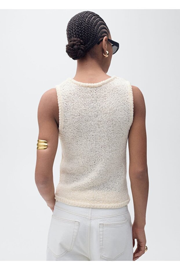 Askılı kroşe bluz - 4