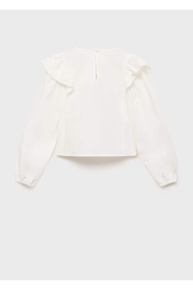 Çiçek işlemeli bluz - 3