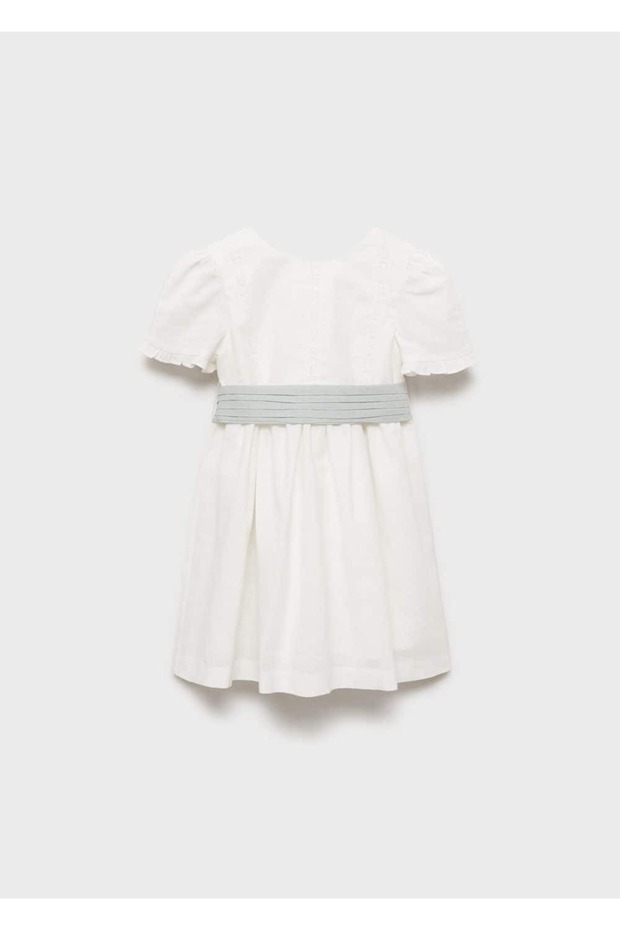 Linen Blended Bow Dress
