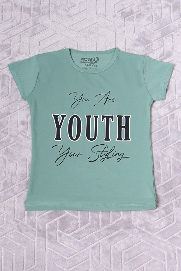 Girl - C39 Model Crew Neck Printed T-Shirt