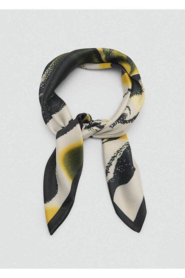 Soyut desenli fular - 3