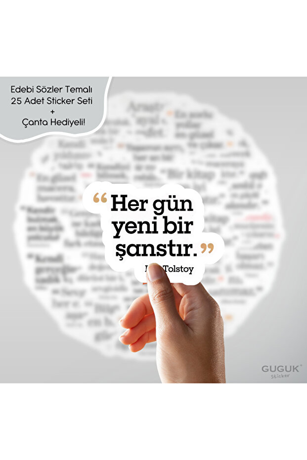 Edebi Sözler Sticker Seti - 1