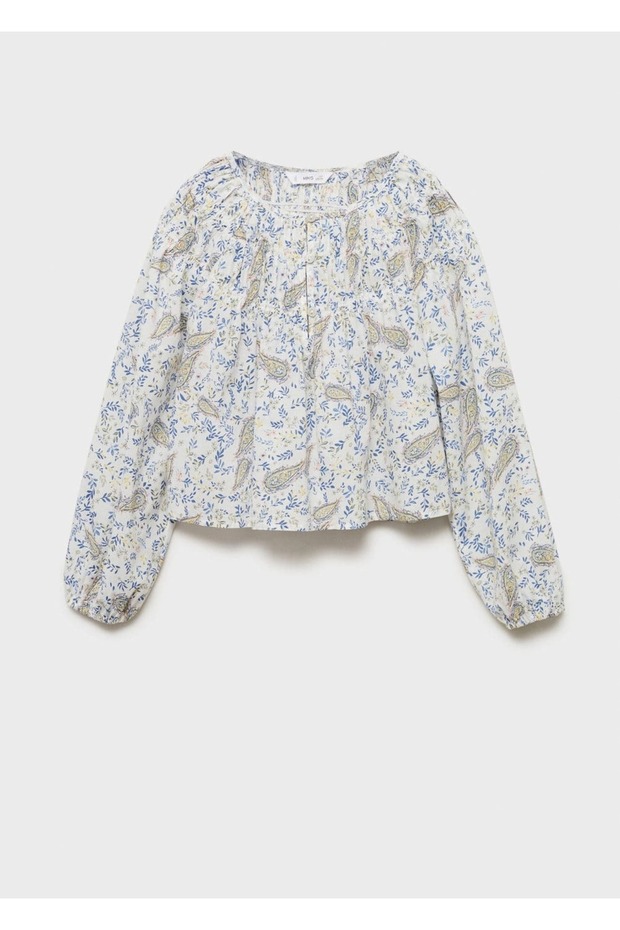 Gathered patterned blouse - 3