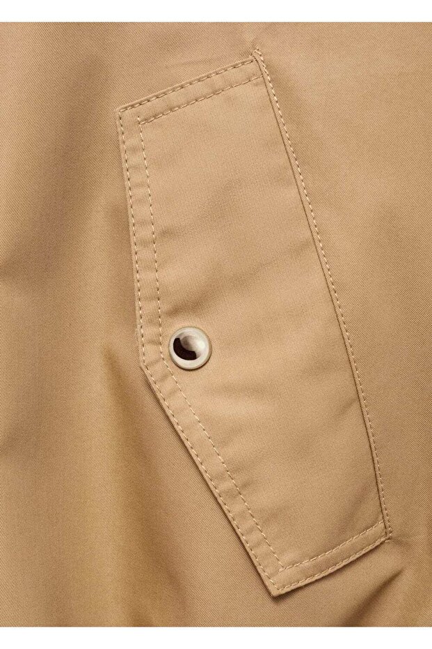 Cotton Parka with Drawstring Ends - 6