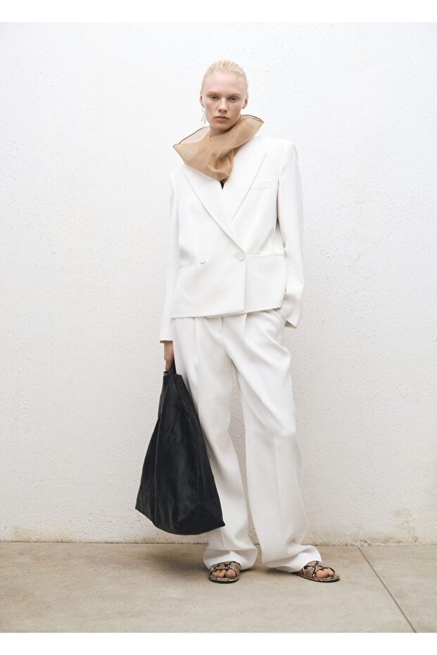 Oversize kruvaze blazer ceket - 2