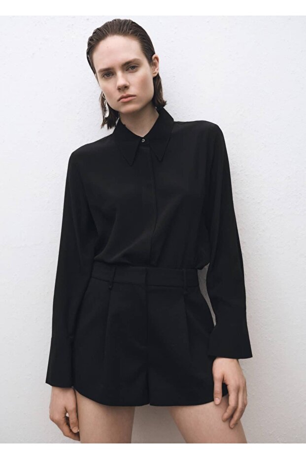 Saten ipek gömlek - 1