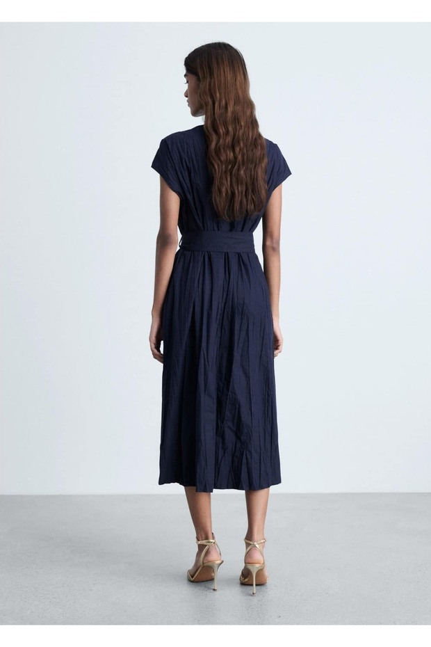 Fiyonklu dokuma elbise - 4