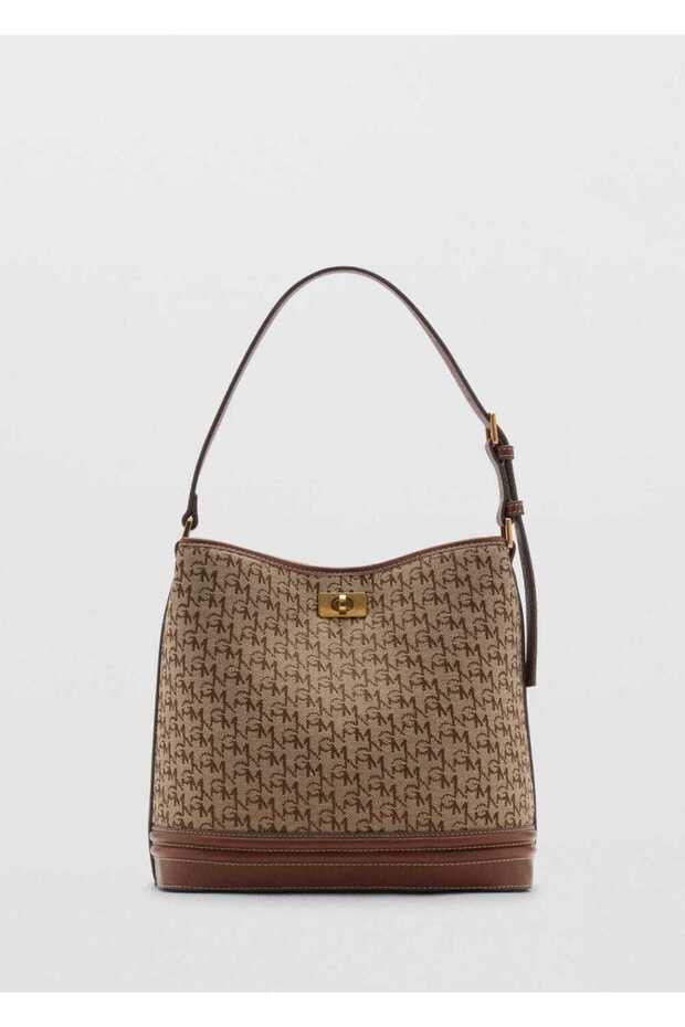 Logo desenli shopper çanta - 2