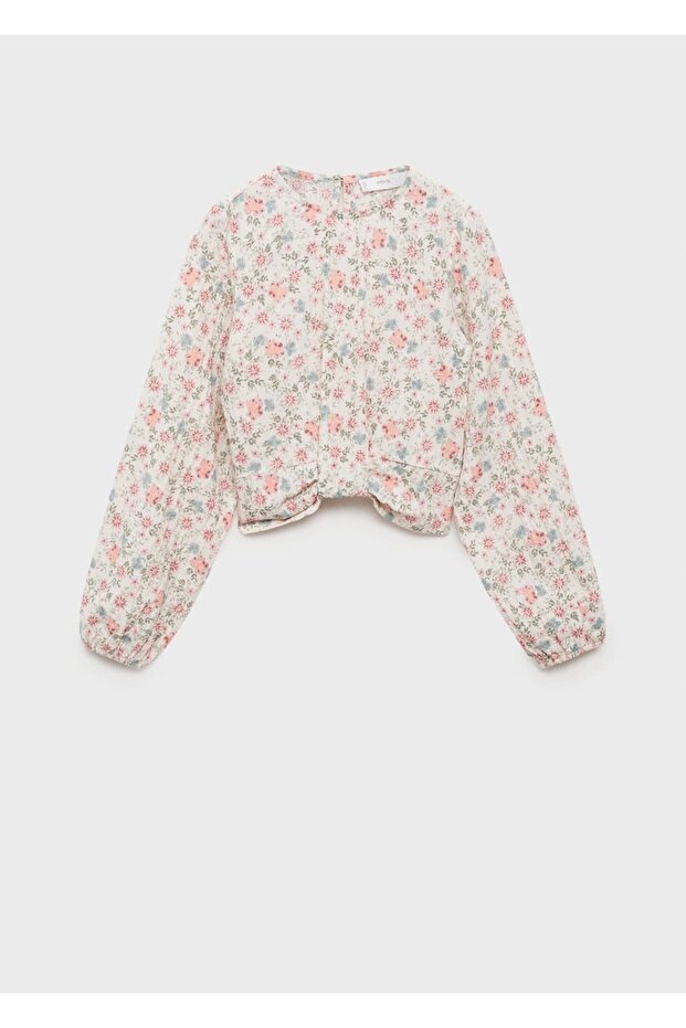 Çiçek Desenli Bluz - 3