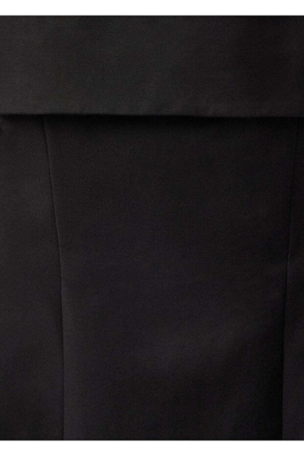 Straplez evaze elbise - 8