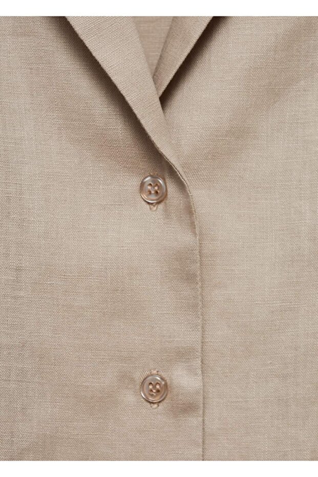 Keten karışımlı gömlek - 6