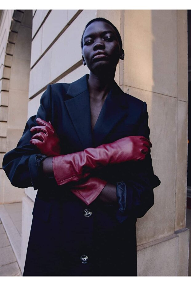 Düğmeli midi pamuklu palto - 7