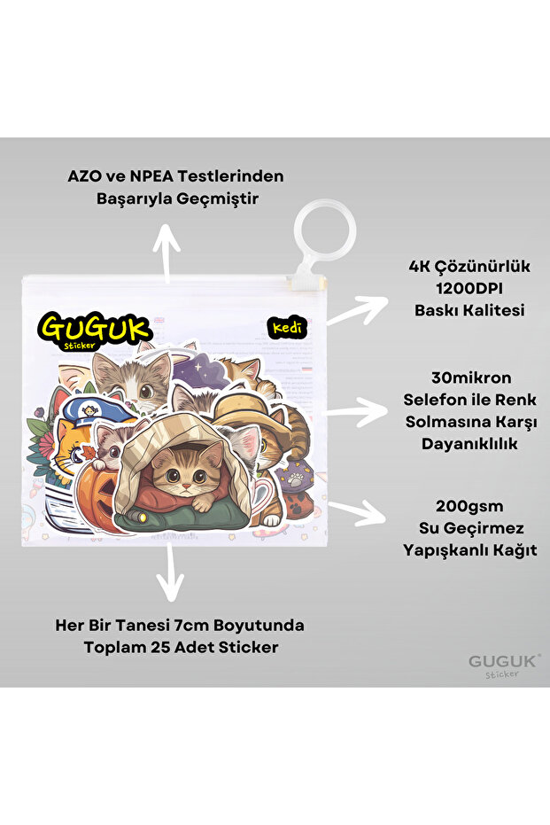Kedi Sticker Seti - 8