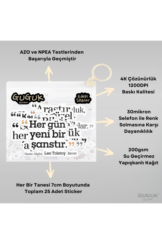 Edebi Sözler Sticker Seti - 8
