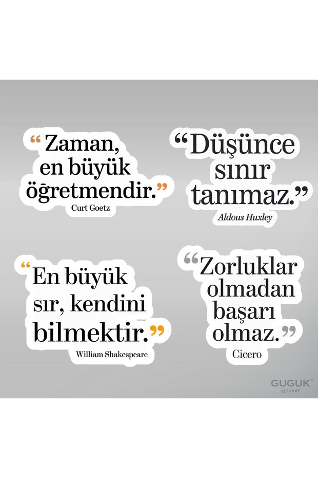 Edebi Sözler Sticker Seti - 4