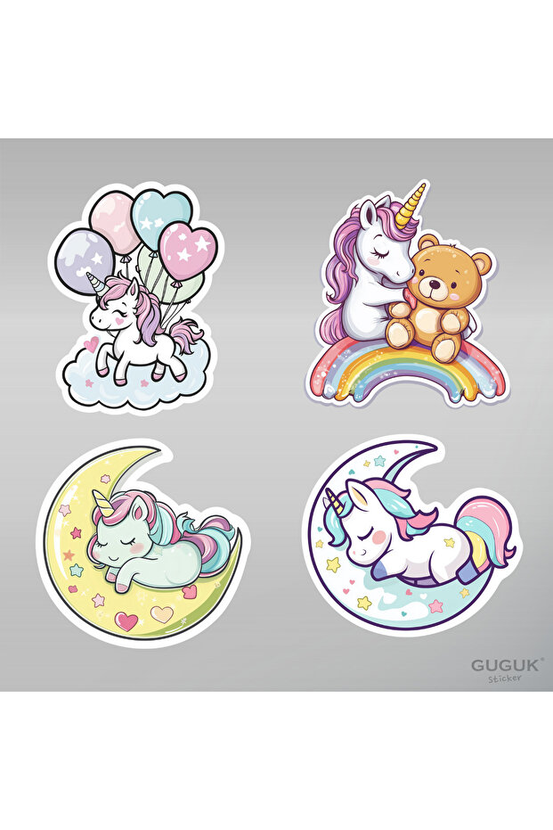 Sevimli Unicorn Sticker Seti - 5