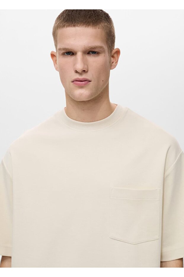 Oversize pamuklu cepli tişört - 8