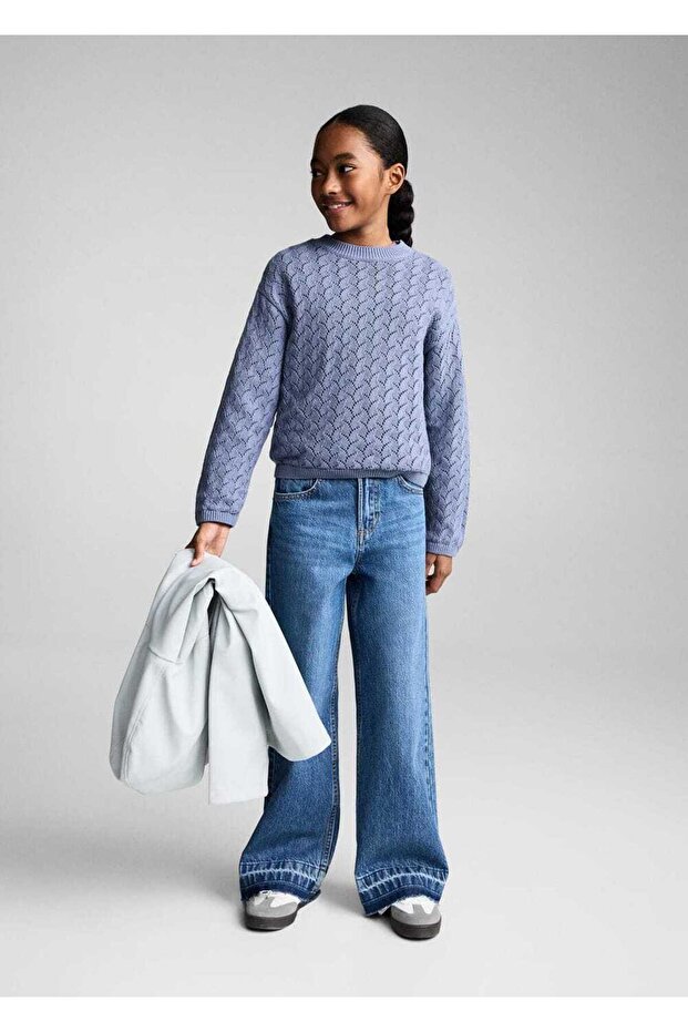 Durchbrochener Strickpullover - 2